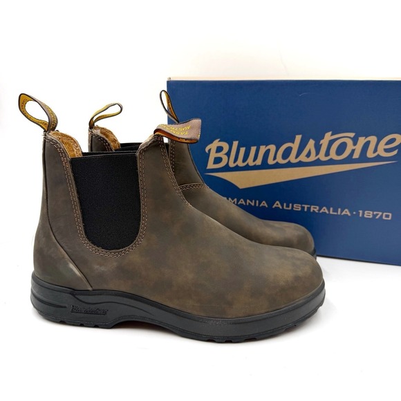 Blundstone 2056 All-Terrain Chelsea Boots Rustic Brown Leather Sz 9.5 US Women